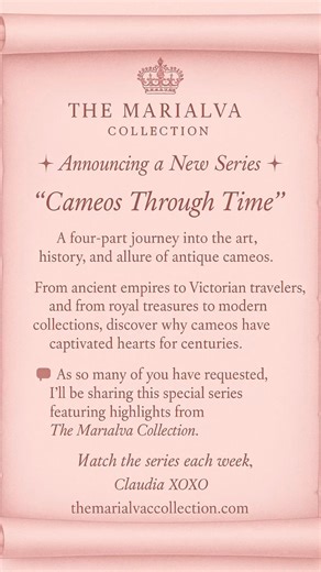 ✨ New Series ALERT✨So many of you have asked for a deeper dive into cameos — their history, meaning, and timeless appeal. I’m excited to share the start of a brand-new series exploring the world of cameos through the ages.Part 1 is now live! We begin with their ancient hardstone origins, symbolism, and journey through antiquity to the Renaissance.And don’t miss Part 2, coming soon, where we’ll step into the Victorian Cameo Craze — when Queen Victoria’s passion for cameos sparked a cultural obses