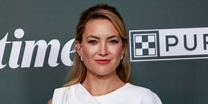 Kate Hudson Bares Her Bra and Silky Boxer Shorts in a Totally Sheer Naked Dress