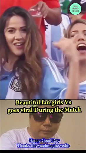 100% beautiful fan girl goes viral during the match 🤍⚽#realmadrid #argentina #beautiful #shorts