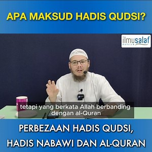 10K views · 400 reactions | Apa Maksud Hadis Qudsi? | Dr. Idris bin Sulaiman Lafaz dan Makna: Dalam hadis qudsi, makna berasal dari Allah, sedangkan lafaz (kata-kata) adalah dari Nabi Muhammad. Sebaliknya, dalam Al-Quran, baik makna maupun lafaz berasal dari Allah. #Ilmusalafdotcom #dridrissulaiman | Ilmu Salaf Dot Com | Facebook