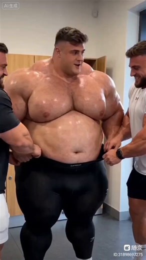 Huge Bodybuilder Tried on Tight Pants #muscle #musclebear #bodybuilding #belly #bigboy #roid #strongman #thighs #quads #gym #muscleworship #musclechub
