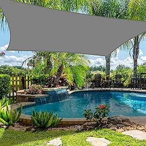 Sun Shade Sail Waterproof Rectangle Canopy UV Block Resistant Protection Oxford Cloth Sun Shade for Outdoor Terraces