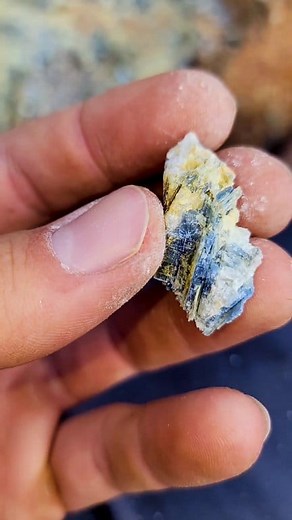 1.2K views · 17 reactions | Crazy Blue Kyanite!!! Found in Massachusetts! . . . . . . . . . . . . . . . . . . . . . #reels #reelsfb #fb #instagram #crystals #kyanite #nature #mining #rocks #thefinders #crystalhunt #fyp #awesome #epic #rockhound #crystalhunter #thefinders #amazing #beautiful #geology #Massachusetts #foryou #entertaining #foryoupage #quartz #crystalhunt #outdoors #gemstones | DiscoveringMinerals | Facebook
