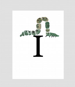 Personalized Letter I Inchworm Print: Hand-painted Alphabet Wall Art (digital Download - Etsy Canada