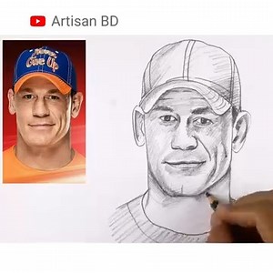 2.7K views · 42 reactions | Pencil Drawing John Cena WWE #drawing #johncena #wwe #pencilart #sayeddrawingacademy | Sayed Drawing Academy | Facebook