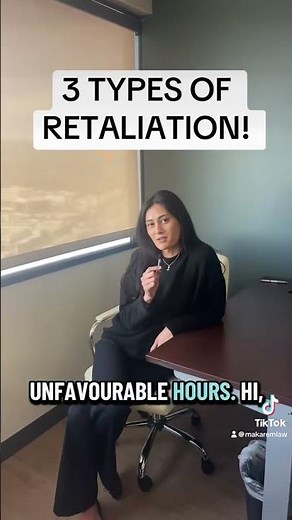 3 Types of Retaliation! #employmentlawfirm #harassmentlaw #retaliation #lawyer #hostileworkplace