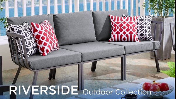 Modway Riverside Aluminum Outdoor Patio Coffee Table in Gray