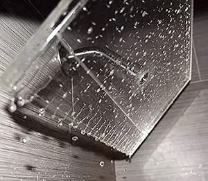 PREMIUM Large Shower Head by Clear Shower XL - Clear Model, FIRM PRESSURE Square 18 inch (45cm) Adjustable Unfinished Shower Head, LUXURY Waterfall Full Body Coverage, Easy to Install