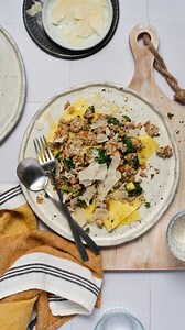 Switch things up tonight! ✨ Our Gluten-Free Blonde Bolognese is our fresh take on the Italian classic. Smoky pancetta, fresh veggies and juicy pork mince make it a meal the whole family will enjoy! Visit our website for the recipe! 🍽️ #LatinaFresh #WeeknightMeals #PastaRecipe #RecipeInspo #servingsuggestion | Latina Fresh Australia