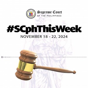 Listen to a recap of Supreme Court updates for the week of November 18 to 22, 2024. #SupremeCourtPH #SCphThisWeek | Supreme Court PH