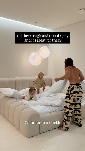 Benefits of Rough and Tumble 👇🏽 Read Below Rough and tumble play gets a bad rap sometimes—like we’re just letting the kids go wild and hoping for the best. But honestly? It’s one of the best things we can let them do. Wrestling, chasing, rolling around on the floor, full-blown pillow fights—it’s all gold. This kind of physical play helps kids learn boundaries, practice self-regulation, build coordination, and trust their own bodies. It’s not just chaos (okay, some chaos)—it’s how they test the