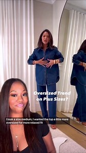 Oversized trend on plus-size women, what do you think? #plussizestyle #plussizedress #plussizeoutfit #plussizewoman #plussizefashion Video: (@mskristine). | Fashion Police Nigeria