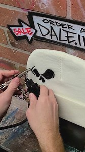 180K views · 2.8K reactions | Quick airbrushed ☠️ skull design. I had to practice this one a few times.. could still use a little work. #graffiti #skull #tattoo | Dale the Airbrush Guy | Facebook