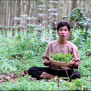 214K views · 10K reactions | hái rau cang cua trong rừng cao su về làm gỏi gà ngon miệng. | Ẩm Thực Đồng Hao | Facebook