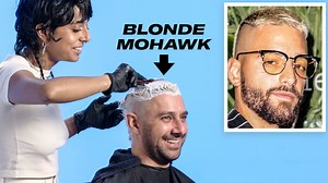 Maluma’s blonde mohawk recreated by a colorist and barber | GQ