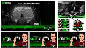 TWITCH/FACEBOOK ANIMATED STREAM OVERLAY 2021, WITH STINGER TRANSITION, FACECAM OVERLAYS, | DZNYO