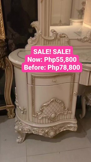 Italian Dresser with Mirror SALE! SALE! Now: Php55,800 Before: Php78,800 For limited time only...until September 30. #italianfurniture #classicitalian | House of Mary