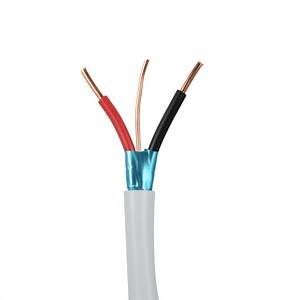 [Hot Item] 2cores Shielded Fire Alarm Cable 2.5mm Square CCA Conductor White PVC