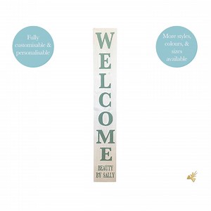 Custom Front Porch Welcome Sign, Vertical Welcome Sign, Outdoor Welcome Sign,welcome Sign for Front Porch, Hair Salon Decor, Beauty Salon - Etsy UK