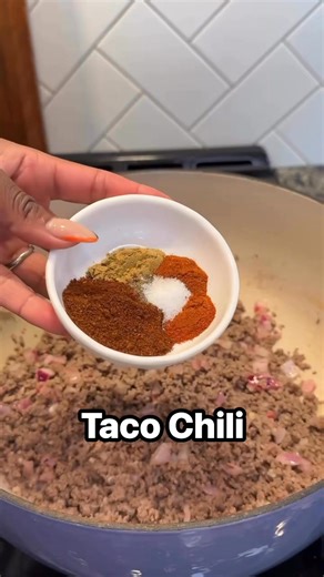 This Taco Chili is loaded with ground beef, beans, corn, tomatoes, and all the taco spices that make it taste like a warm hug in a bowl. Top it with cheese, sour cream, or even tortilla chips and you’ve got dinner that’s hearty, cozy, and ready in no time. Perfect for busy nights when you want big flavor without a lot of work. #chilirecipe | Stay Snatched - Easy and Indulging Recipes