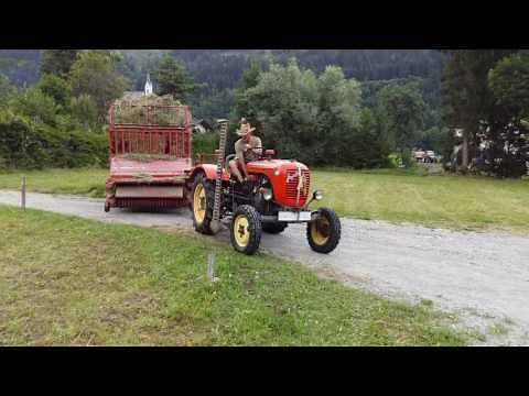 Steyr 86e mit Ladewagen Pöttinger Kadett K Sommer 2016 Teil 2