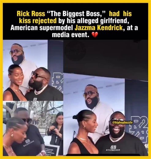 HipHopBuzzTv on Instagram: "Rick Ross “The Biggest Boss,” had his kiss rejected by his alleged girlfriend, American supermodel Jazzma Kendrick, at a media event. 💔 Follow @hiphopbuzztv for more"