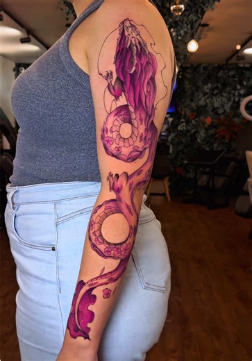 Inspiring Pink Dragon Tattoo Designs Ideas