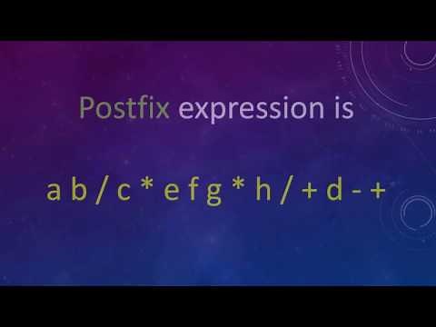 Postfix to Infix Example