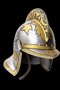 Engraved Steel Morion Helmet, Spanish Conquistador Renaissance Armor, Gold Detail Cosplay - Etsy UK