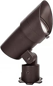 WAC Landscape Lighting, LED 12V Large Size Accent Light with Adjustable Beam Angle and Integral Brightness Control 740-2300 Lumens 2700K Warm Built-in LED in Solid Brass Coated with Bronze