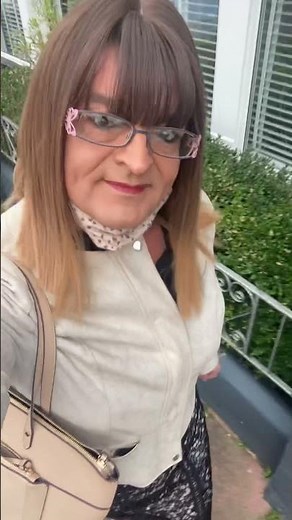 Transvestite lingerie outside dressed up crossdressing