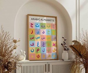 Arabic Alphabets Poster | Islamic Nursery Wall Art - Etsy Canada
