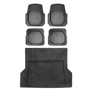Semi-Custom fit Floor Mats & Cargo Liner for Jeep Wrangler 2018-2024 Black - Walmart Business Supplies