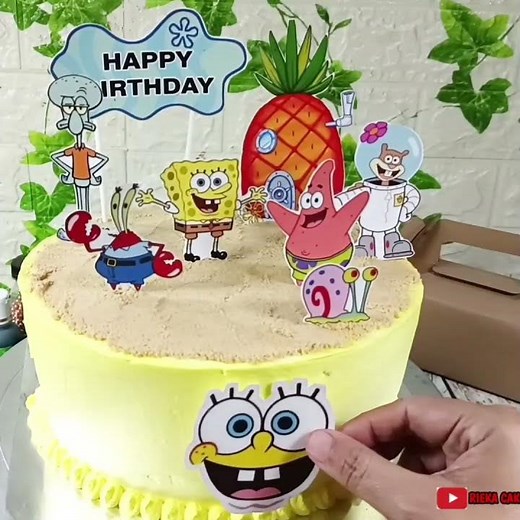 SPONGEBOB SQUAREPANTS CAKE TUTORIAL