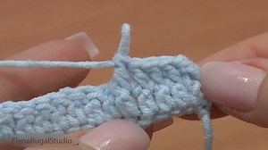 Front post stitches are raised crochet stitches on the surface of the fabric facing you. You can create a front-post double-crochet (abbreviated FP dc) stitch with these steps and some practice. | Crochet Elenarugalstudio