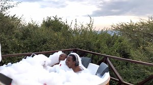 Always a Jacuzzi in the wild is a bucket list . Sunset and sunrise activates the happiness hormone? Ama? | Simon Kabu