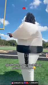 Splatt attempts backflip in sumo costume | Jaterrius Carpenter