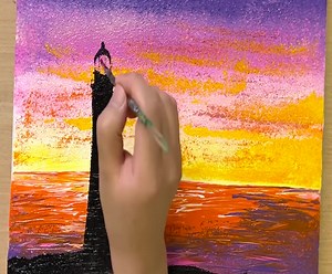 1.8K views · 49 reactions | How to paint a simple lighthouse / Acrylic painting | Simple ART | Facebook