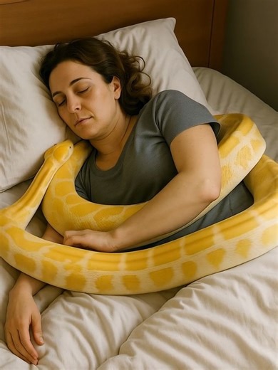 A woman raised a huge python at home: one day the snake began to behave strangely, stopped eating and wrapped itself around its owner's waist, and then the woman learned something terrible about her 😱😱 The girl raised a python called Safran at home. The yellow python appeared at her house three years ago and quickly became a "pet". Relatives wrinkled: "Be careful, it's a predator." But the girl just smiled: "It's tame. She loves me and will never hurt me." However, after a while the snake bega