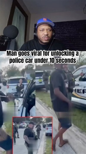 Man goes viral for unlocking a police car under 10 seconds