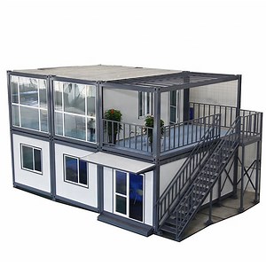 [Hot Item] Prefab Modern Design Luxury Glass Curtain Wall Prefabricated Modular Container Home