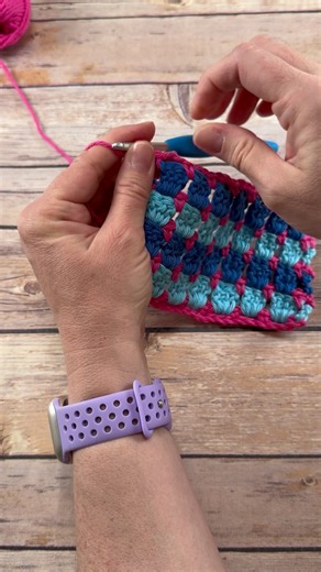 1.7K views · 25 reactions | Crochet Block Stitch! 勺冀 So fun with pretty pops of color! #fiberflux | Fiber Flux | Facebook