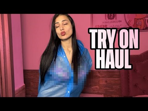 TRANSPARENT RAINCOAT TRY ON WITH ANGELA