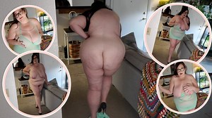 Curvy Big Tit BBW Milf Catwalk and Strip