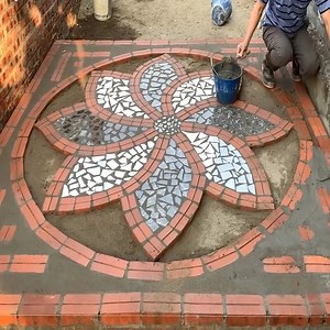 36K views · 77 reactions | Brick Floor Design | Unique Tile Floor Design Ideas In The Garden As A Play Area #build #building | Quintin265 | Facebook