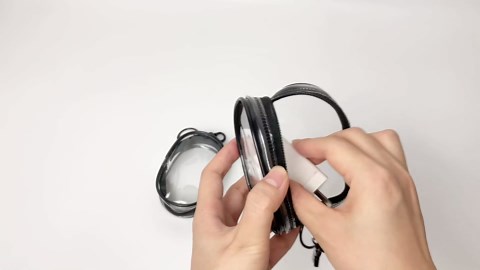 Small Cable Storage Bag, 2 Pack Transparent PVC Travel Cable Organizer Case Mini Cord Organizer Pouch for USB Data Cables, Charger, Headphones