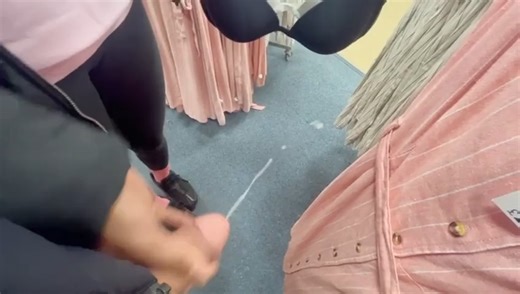 Handjob in store isle cum everywhere