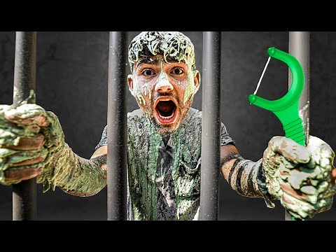 Slime Prison Escape Using Dental Floss!!