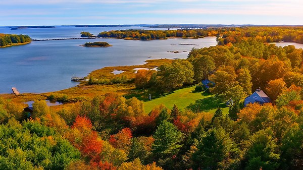 Oak Island, Nova Scotia, Canada – 4K Aerial Footage