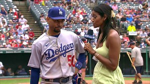 Mookie Betts speaks with Kirsten Watson on his hot hitting and the crazy weather in Cleveland. | Spectrum SportsNet LA